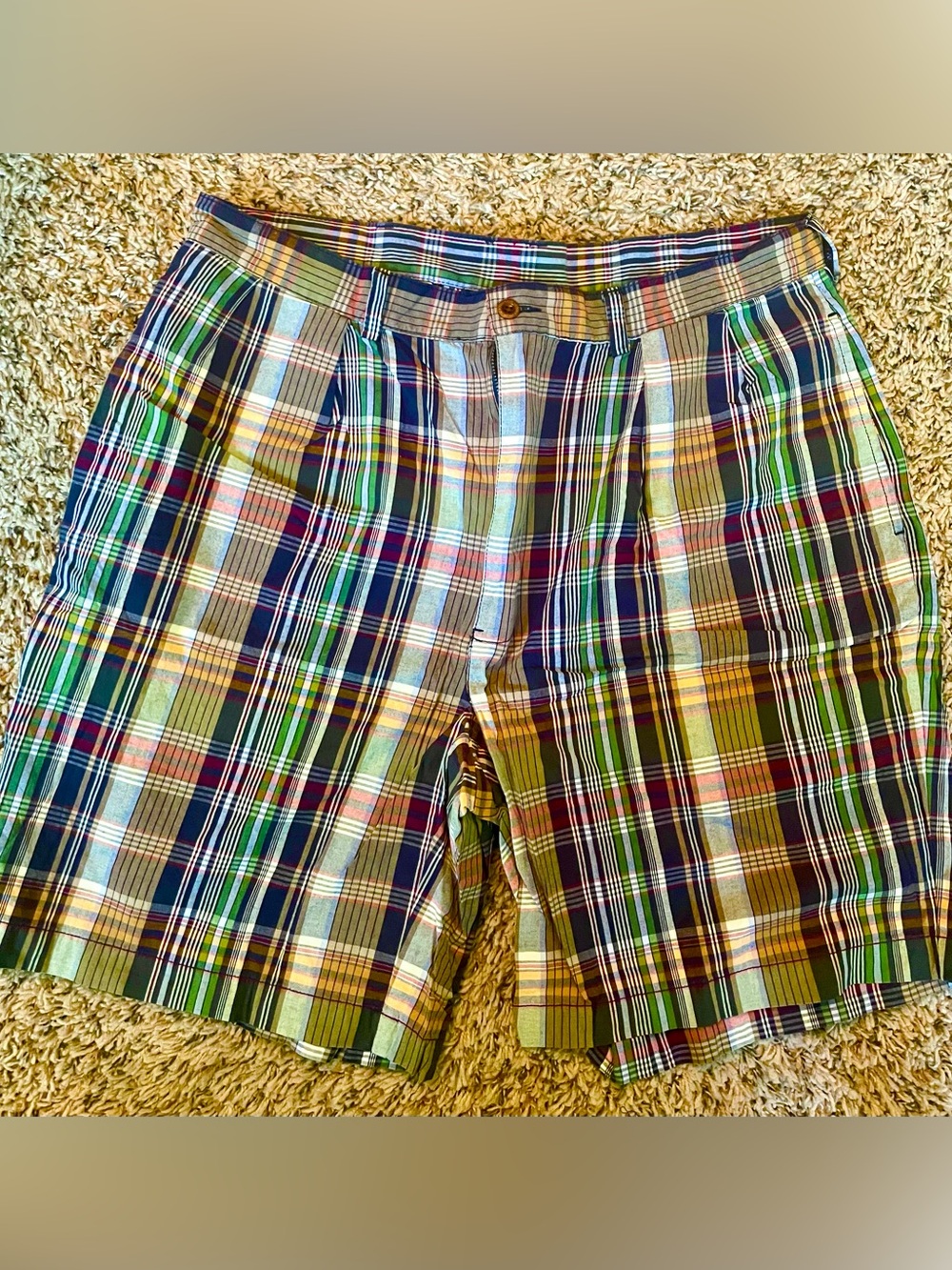 Ralph Lauren Polo, Men's Multicolor Plaid Madras Cotton Shorts